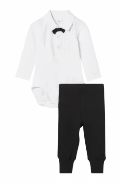 Ellos Collection Sæt Benjamin Set Baby Hvid body + sorte leggings Online