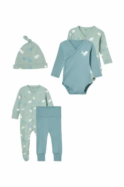 Ellos Bodies>Collection Startkit Sunny Blå+grøn mønstret