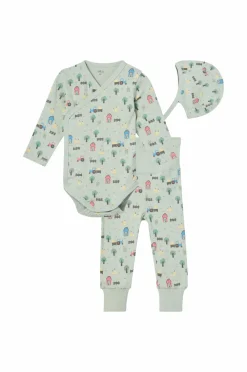 Ellos Collection Startersæt Simone 3-pak Grønmønstret New