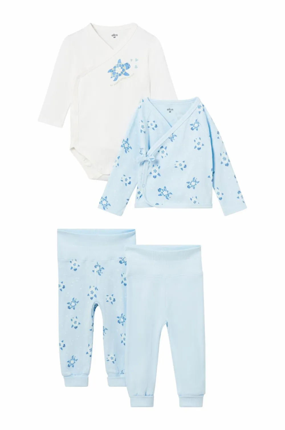 Ellos Collection Startersæt Hugo 4 dele Blå skildpadde New