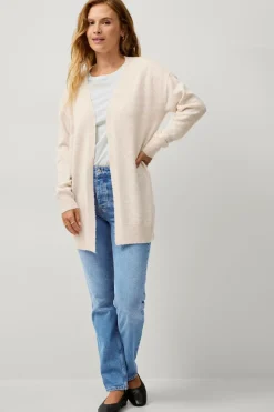 Ellos Basistøj|Trøjer & Cardigans>Collection Strikket cardigan Lys beige