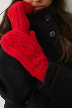 Ellos Handsker & Vanter>Collection Strikkede vanter rød