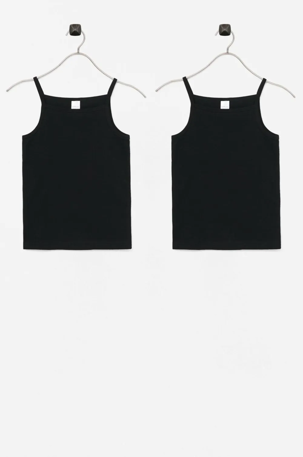 Ellos Basistøj>Collection Stroptop Elsie 2-pak Black mdf/metal