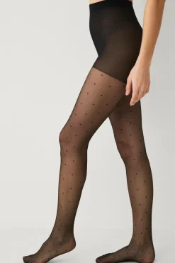 Ellos Strømpebukser>Collection Strømpebukser Dots 20 Den Sort