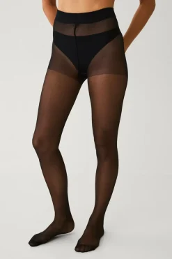 Ellos Collection Strømpebukser Compression 40 DEN Semishi - let støtte Sort Sale