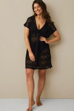 Ellos Strandtøj>Collection Strandkjole med snøre Sort