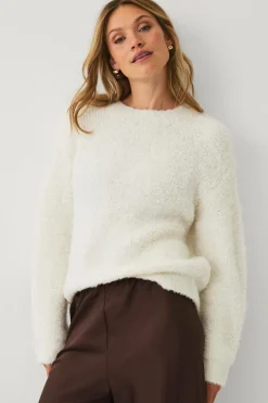 Ellos Trøjer & Cardigans>Collection Strikket Pullover Hvid