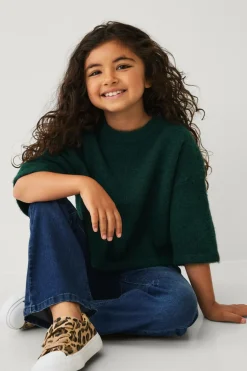 Ellos Toppe & T-Shirts>Collection Strikket top grøn