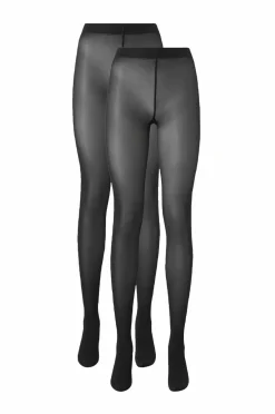 Ellos Strømpebukser>Collection Strømpebukser 40 Den 2-pak Sort