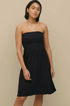 Ellos Collection Strandkjole med smock Sort Outlet