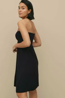 Ellos Collection Strandkjole med smock Sort Outlet