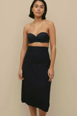 Ellos Collection Strandkjole med smock Sort Outlet