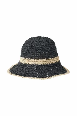 Ellos Hatte & Kasketter>Collection Stråhat Natur/sort