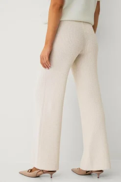 Ellos Collection Strikkede bukser Creme Online