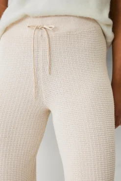 Ellos Collection Strikkede bukser Creme Online