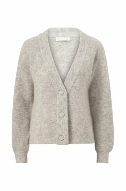 Ellos Collection Strikket cardigan af høj kvalitet Gråmeleret New