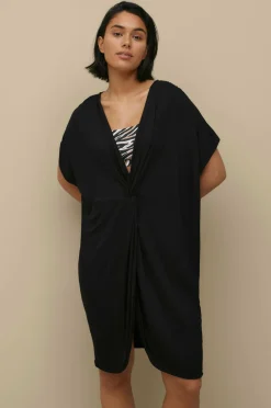 Ellos Strandtøj>Collection Strandkjole med knudedetalje Sort