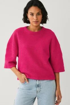 Ellos Collection Strikket top Mørk rosa Best