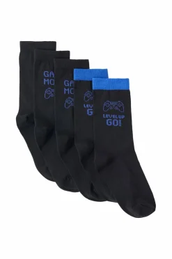 Ellos Collection Strømper 5-pak Sort/blå Online