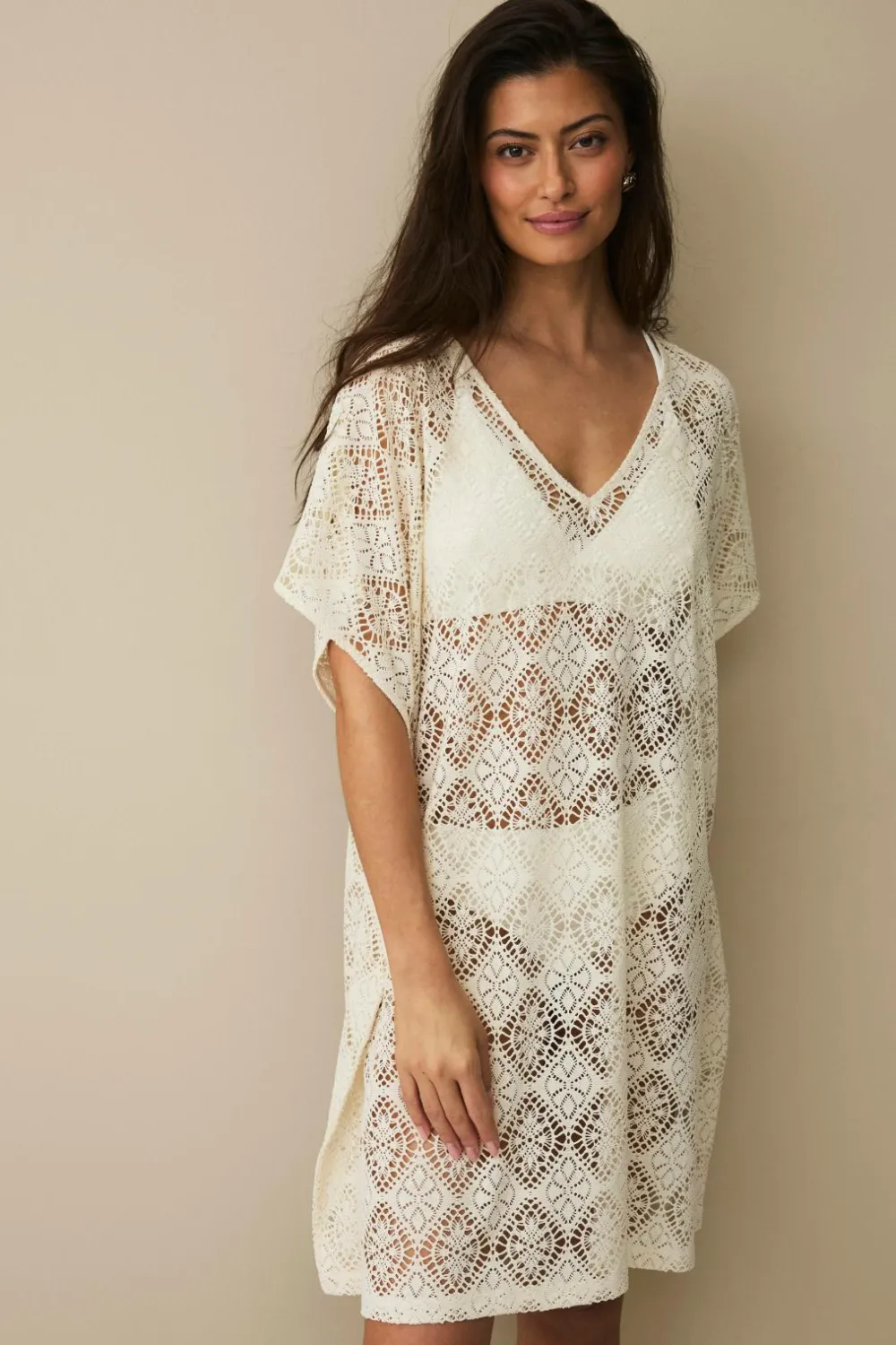 Ellos Strandtøj>Collection Strandtunika Naturlig hvid