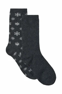 Ellos Strømper>Collection Strømper 2-pack Gråmønstret + grå