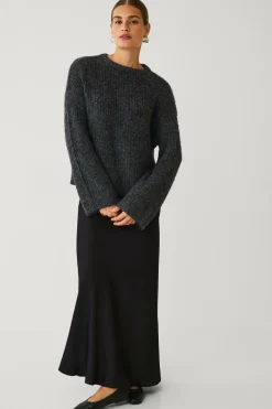 Ellos Collection Strikket Pullover Grå