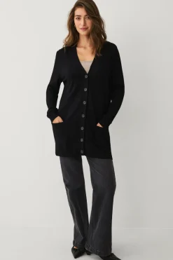 Ellos Collection Strikket cardigan med lommer Sort Online