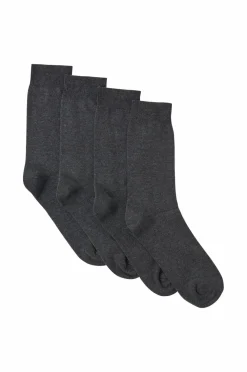 Ellos Collection Strømper 4-pak Mørk gråmeleret Hot
