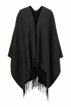 Ellos Trøjer & Cardigans>Collection Strikket poncho Sort