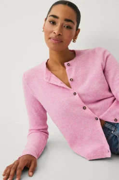 Ellos Basistøj|Trøjer & Cardigans>Collection Strikket cardigan Lyserød
