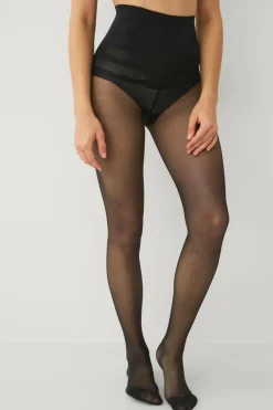 Ellos Collection Strømpebukser Hold in 40 DEN Medium Support Semishiny Sort New