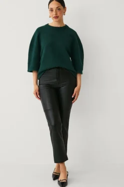 Ellos Trøjer & Cardigans>Collection Strikket top Mørkegrøn