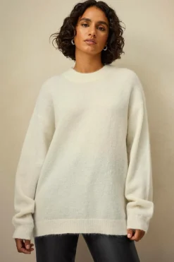 Ellos Trøjer & Cardigans>Collection Strikket trøje af høj kvalitet Hvid