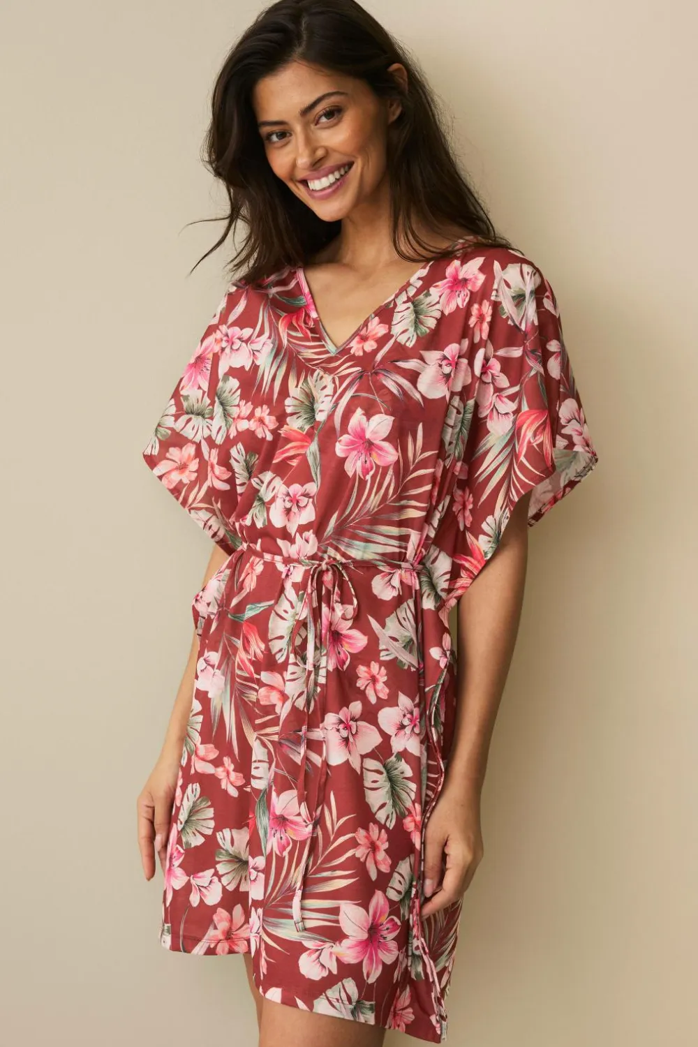 Ellos Collection Strandtunika Blomstret Sale