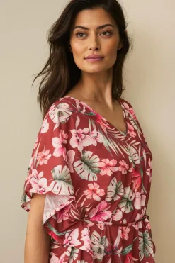 Ellos Collection Strandtunika Blomstret Sale