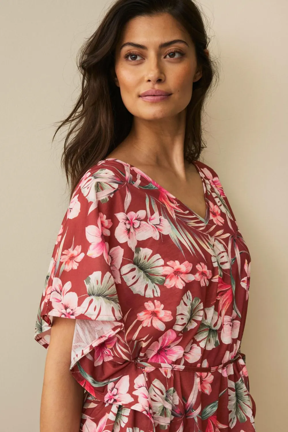 Ellos Collection Strandtunika Blomstret Sale