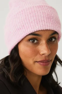 Ellos Collection Strikket hat rosa Discount