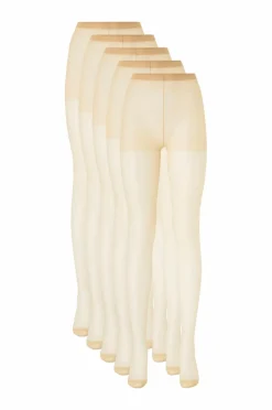 Ellos Collection Strømpebukser 5-pak 20 den - let støtte beige Best
