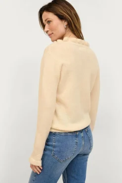 Ellos Collection Strikket trøje med flæsedetaljer Lys beige Best