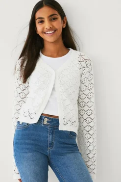 Ellos Trøjer & Cardigans>Collection Strikket cardigan Offwhite