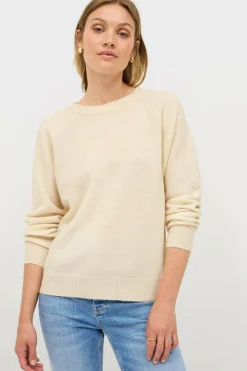 Ellos Basistøj|Trøjer & Cardigans>Collection Strikket trøje med rund hals Cremehvid