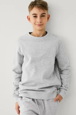 Ellos Basistøj|Sweatshirts & Hoodies>Collection Sweatshirt Crew Basic Lysegrå melange