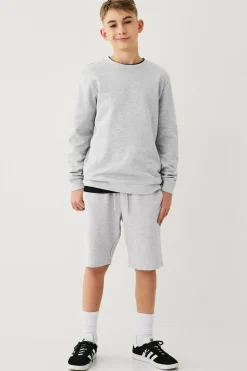Ellos Basistøj|Sweatshirts & Hoodies>Collection Sweatshirt Crew Basic Lysegrå melange
