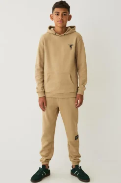 Ellos Collection Sweatshirt med hætte og print beige Hot