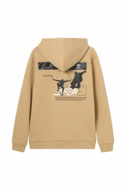 Ellos Collection Sweatshirt med hætte og print beige Hot