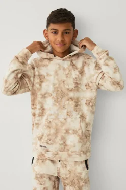 Ellos Collection Sweatshirt med hætte og print beige batikmønstret Hot