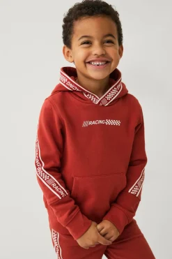 Ellos Collection Sweatshirt med hætte og print Brun