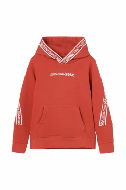 Ellos Collection Sweatshirt med hætte og print Brun