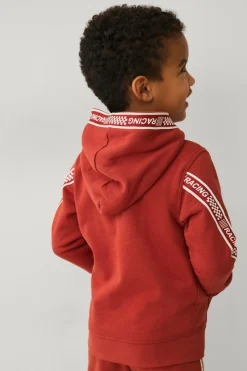 Ellos Collection Sweatshirt med hætte og print Brun