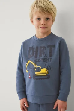 Ellos Collection Sweatshirt med tryk Blå Clearance